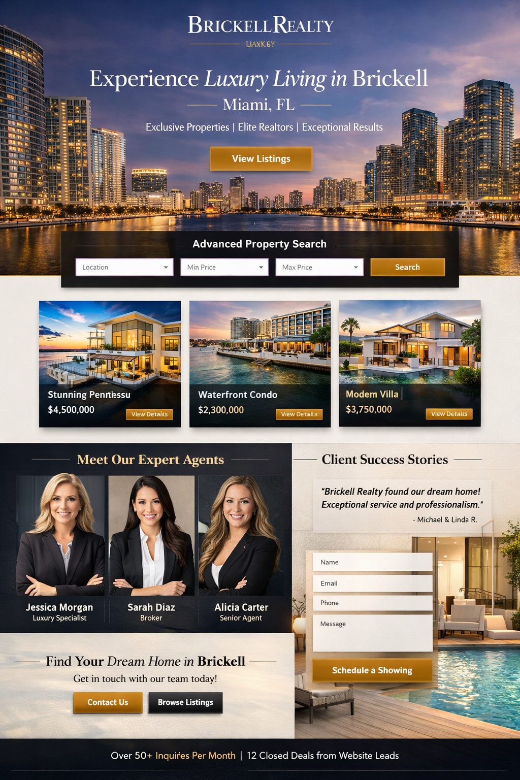 Brickell Realty Real Estate Website