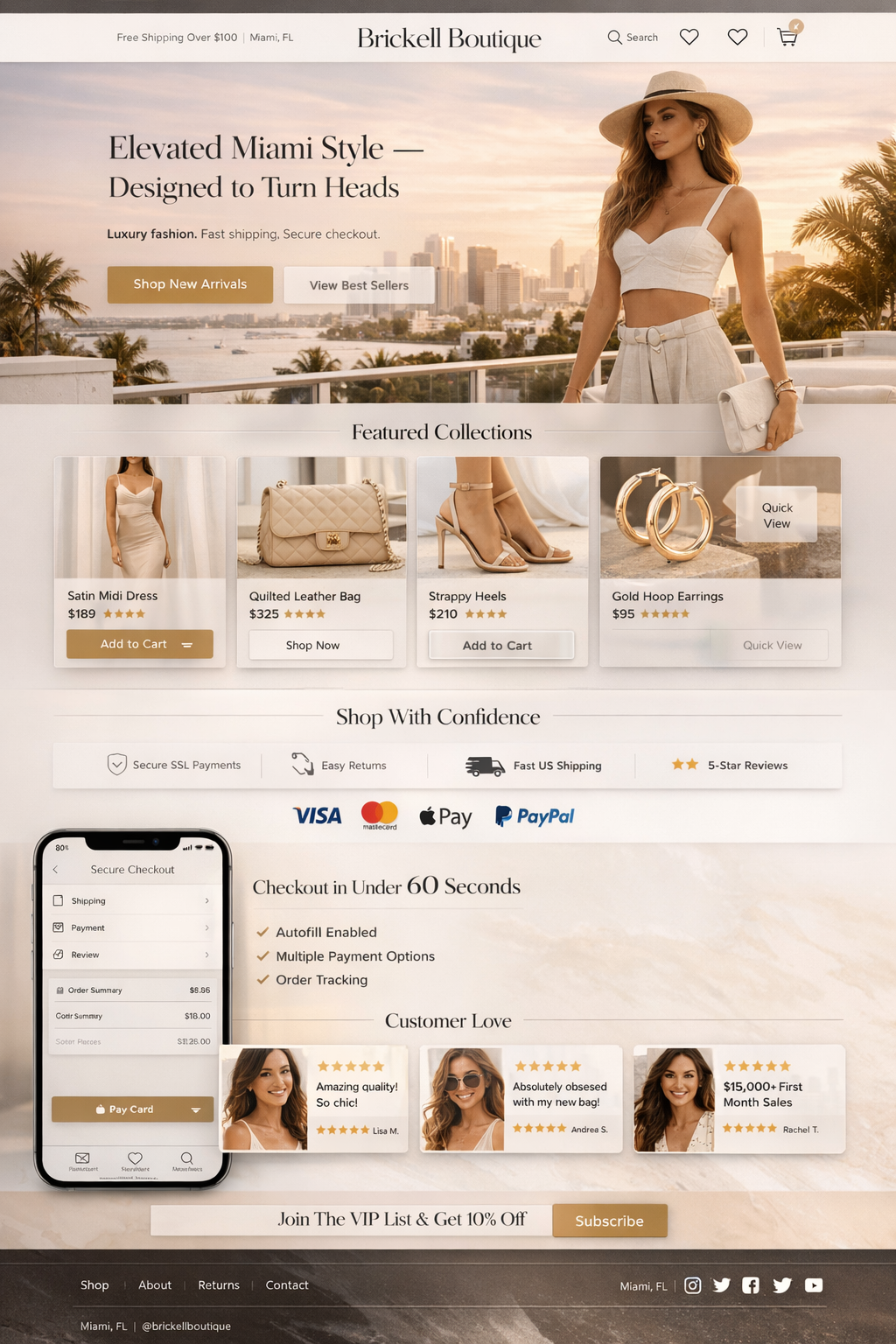 Brickell Boutique Ecommerce