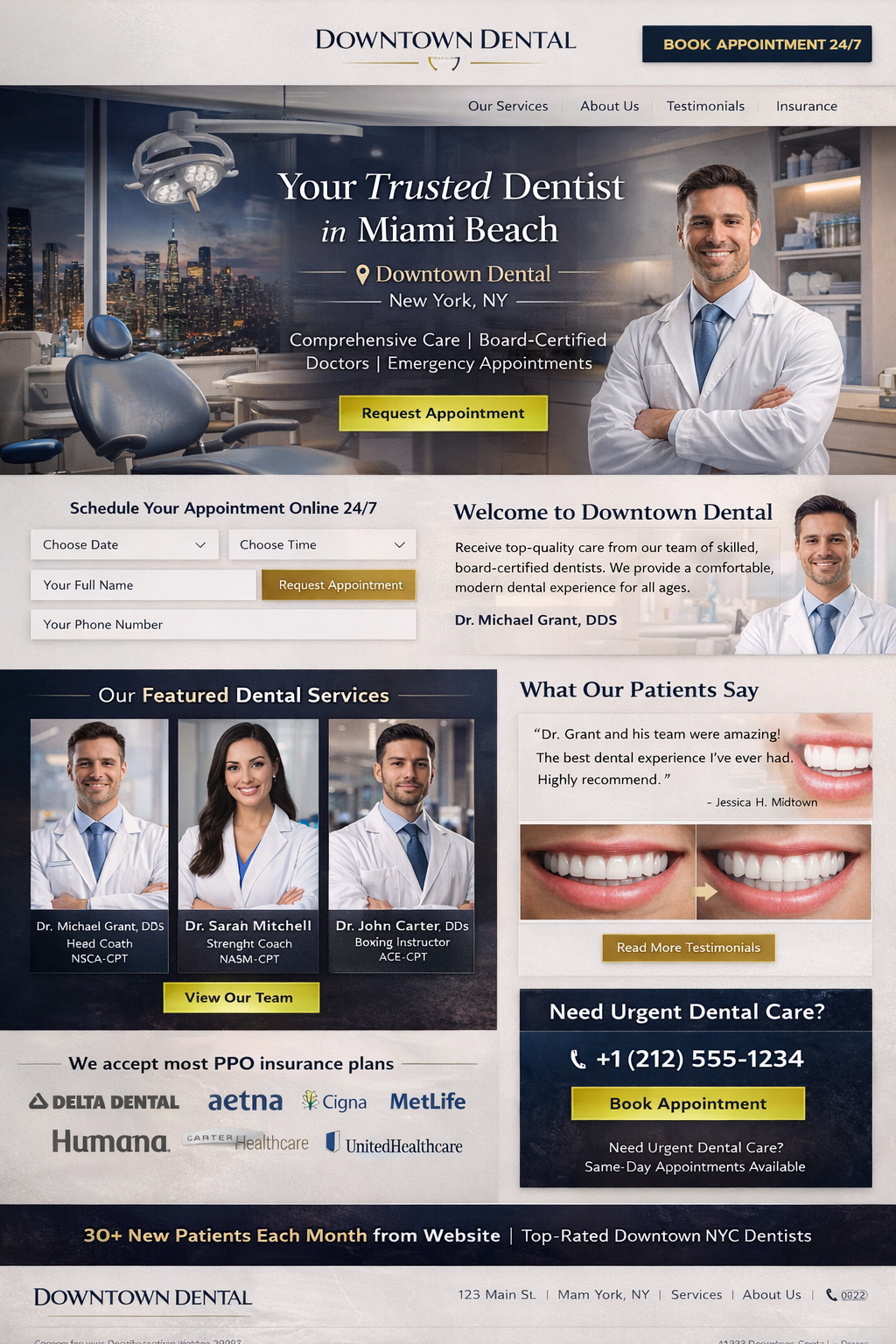 Downtown Dental Clinic Website